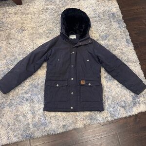 Carhartt W Trapper Parka Full Zip Jacket Hooded Women’s Size S Dark Grey